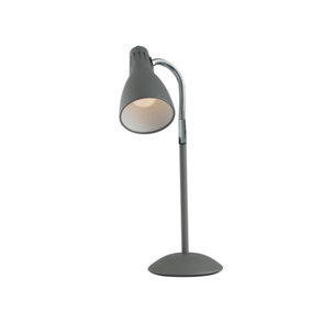 Luminosa Logiko Adjustable Table Task Lamp, Grey, E14