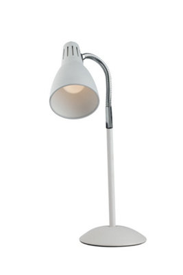 Luminosa Logiko Adjustable Table Task Lamp, White, E14