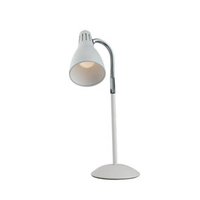 Luminosa Logiko Adjustable Table Task Lamp, White, E14