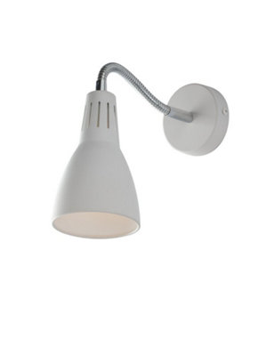 Luminosa Logiko Adjustable Wall Task Lamp, White, E14