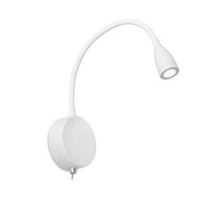 Luminosa Loke LED Indoor Wall Light Reading Lamp White