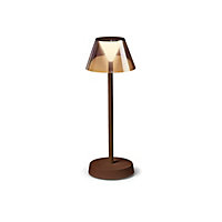 Luminosa LOLITA Dimmable Integrated LED Table Lamp Coffee, In-Built Switch, 3000K, IP54