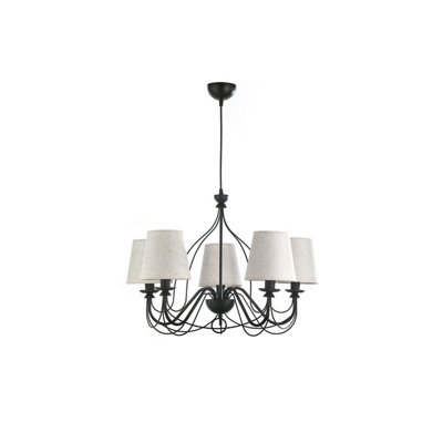 Luminosa Loris Multi Arm Pendant Ceiling Light, Sand