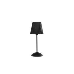Luminosa Loris Table Lamp With Round Tapered Shade, Black Shade
