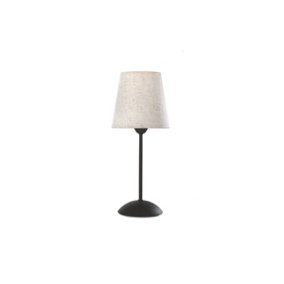 Luminosa Loris Table Lamp With Round Tapered Shade, White Shade