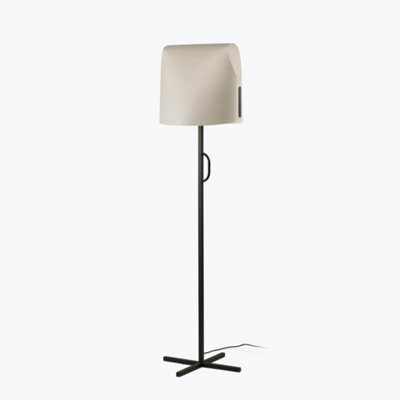 Luminosa Luang Black, Beige Floor Lamp