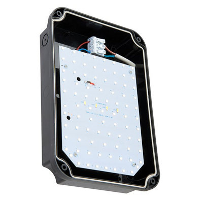 Luminosa Lucca Integrated LED Outdoor Mini Wall Light Black IP65