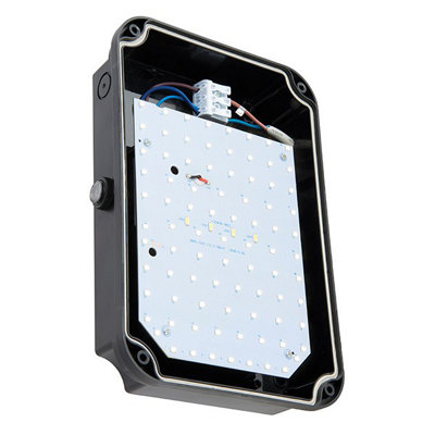 Luminosa Lucca Integrated LED Outdoor Wall Mini Photocell Light Black IP65