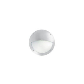 Luminosa Lucia 1 Light Half Diffuser Outdoor Flush Wall Light White IP66, E27