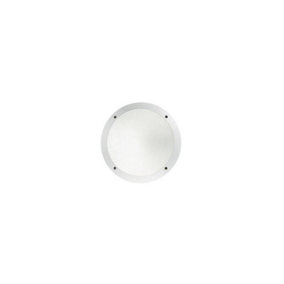 Luminosa Lucia LED 1 Light Diffuser Outdoor Flush Ceiling / Wall Light White IP66, E27