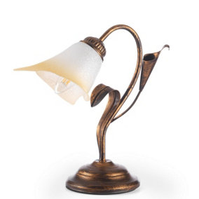 Luminosa Lucrezia Glass Table Lamp, Bronze