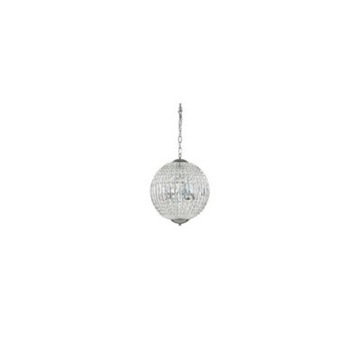 Luminosa Luxor  6 Light Small Ceiling Pendant Chrome with Crystals, G9