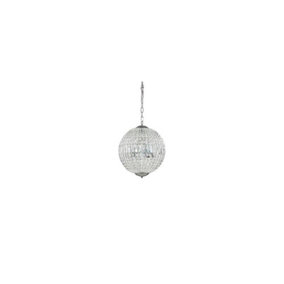Luminosa Luxor  6 Light Small Ceiling Pendant Chrome with Crystals, G9