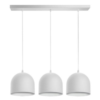 Luminosa Madison Straight Bar Pendant Ceiling Light White 70cm | DIY at B&Q