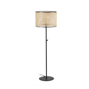 Luminosa Mambo Floor Lamp with Shade Beige, E27