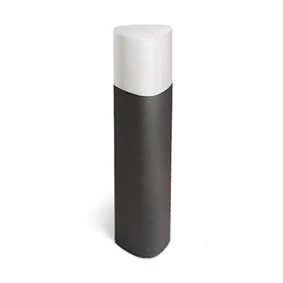 Luminosa Mandela 1 Light Outdoor Bollard Light Urban Grey IP44