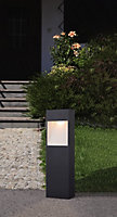Luminosa Manfria LED Outdoor Short Bollard Light Anthracite, White IP44
