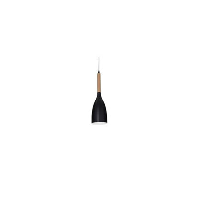 Luminosa Manhattan 1 Light Ceiling Pendant Black, E14