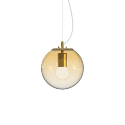 Luminosa Mapa Clear 20cm Globe Pendant Ceiling Light Amber