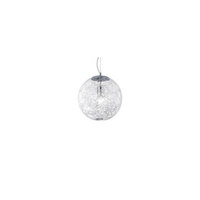 Luminosa Mapa Max 1 Light Large Globe Ceiling Pendant Chrome, E27