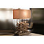 Luminosa Marica Table Lamp With Shade, Wood, Fabric Shade