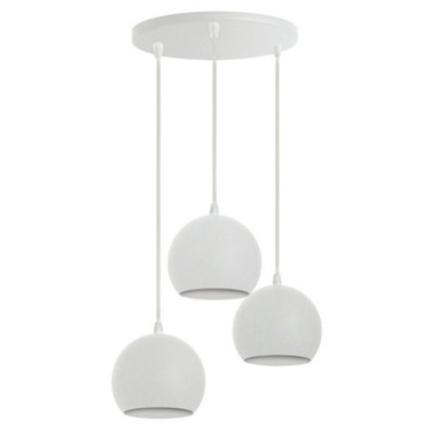 Luminosa Marion Cluster Pendant Ceiling Light White 35cm | DIY at B&Q