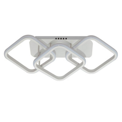Luminosa Matera Integrated Led Semi Flush Light White 44.5cm