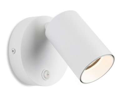 Luminosa Max Wall Single Spotlight Switched White