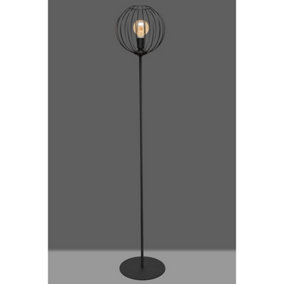 Luminosa Mercure Floor Lamp Black 30cm