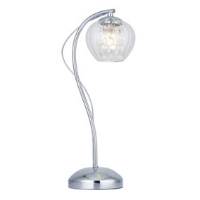 Luminosa Mesmer Complete Table Lamp, Chrome Plate With Glass, Glass Beads