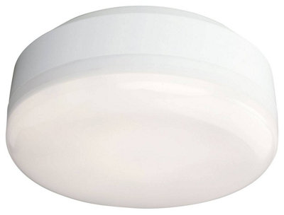 Luminosa Mini LED Bathroom Ceiling Flush Light White, White Polycarbonate Diffuser IP44