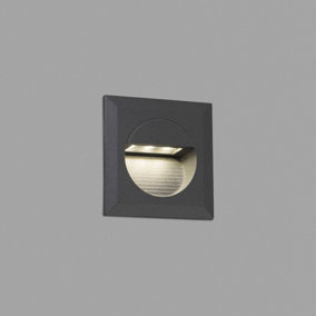 Luminosa Mini LED Outdoor Recessed Wall Light Dark Grey IP44