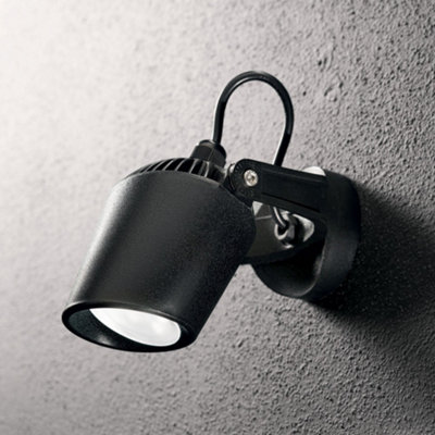 Luminosa Minitommy 1 Light Outdoor Wall Spotlight Black IP66, GU10