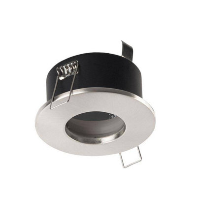 Luminosa Minor 1 Light Recessed Downlight Satin Chrome IP54