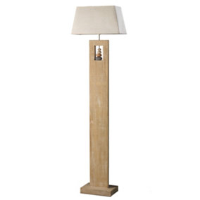 Luminosa Miriel Floor Lamp with Shade Wood