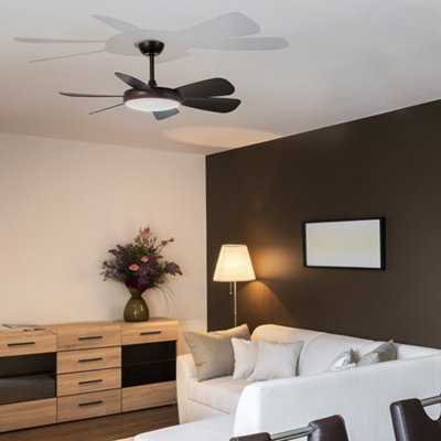 Buy Luminosa Mode 6 Blade DC LED Ceiling Fan 24W CCT Black at B&Q