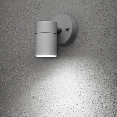 Luminosa Modena Outdoor Modern Down Wall Light Grey, IP44