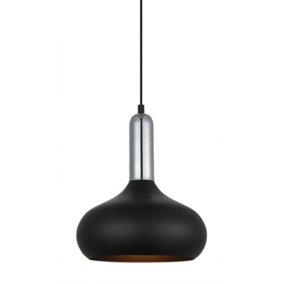 Luminosa Modern Hanging Pendant Black 1 Light , E27