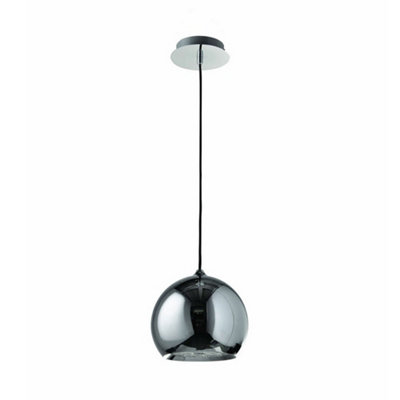 Luminosa Modern Hanging Pendant Chrome 1 Light E27 Diy At Bandq