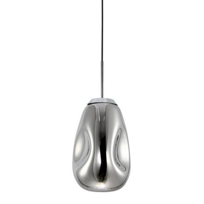 Luminosa Modern Hanging Pendant Chrome 1 Light E27 Diy At Bandq