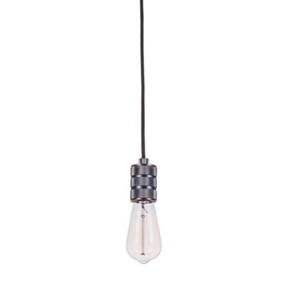 Luminosa Modern Hanging Pendant Lamp Holders Black 1 Light E27 Diy At Bandq