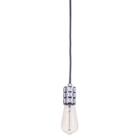 Luminosa Modern Hanging Pendant Lamp Holders Chrome 1 Light , E27