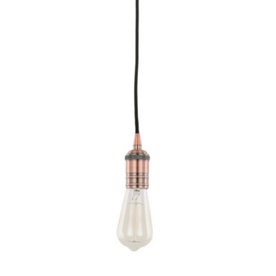 Luminosa Modern Hanging Pendant Lamp Holders Red Copper 1 Light , E27 ...