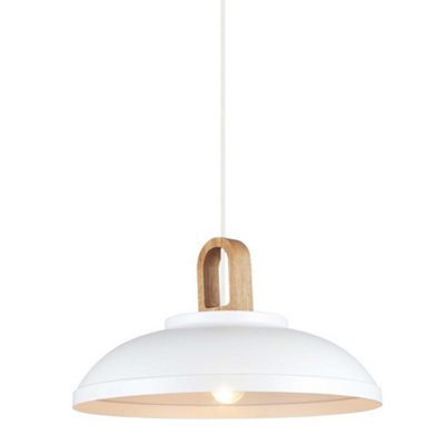 Luminosa Modern Hanging Pendant White 1 Light , E27