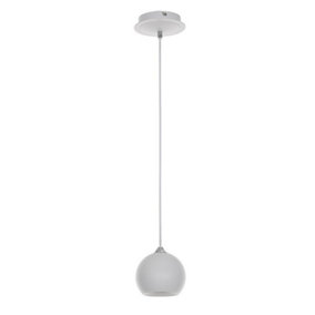 Luminosa Modern Hanging Pendant White 1 Light  with White Shade, GU10