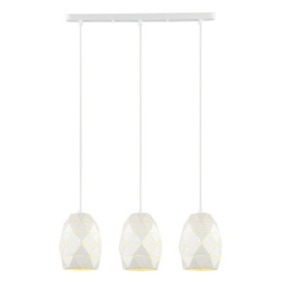 Luminosa Modern Hanging Pendant White 3 Light E27 Diy At Bandq