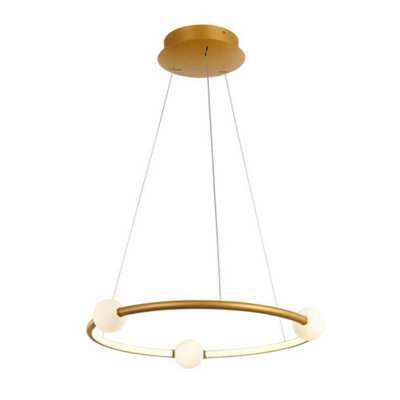 Luminosa Modern LED Hanging Pendant Antique Bronze, Warm White 3000K 2100lm Dimmable