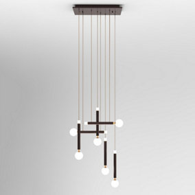 Luminosa Modern LED Hanging Pendant Coffee, Warm White 3000K 3600lm