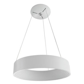 Luminosa Modern LED Hanging Pendant White, Warm White 3000K 1760lm