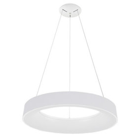 Luminosa Modern LED Hanging Pendant White, Warm White 3000K 4400lm